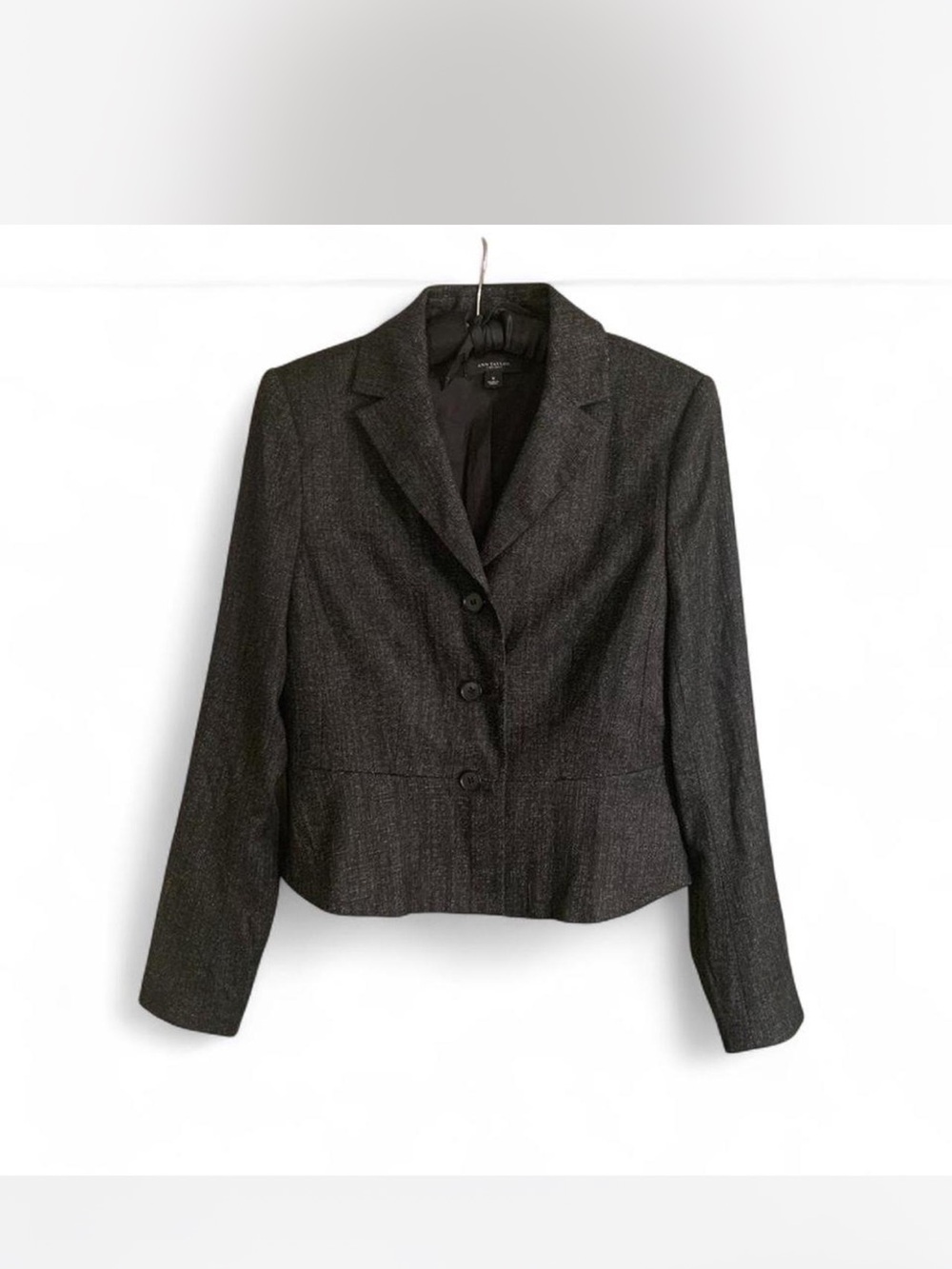 Wool-Blend preppy Classic Women's Black Blazer Jacket size 6